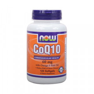 NOW CoQ10 with Omega-3 Fish Oil 120 sgels 