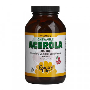 Country Life Chewable Acerola - Vitamin C Complex (500mg) 90 wafrs