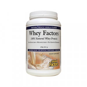 Natural Factors 100% Natural Whey Protein - Whey Factors French Vanilla 2 lbs