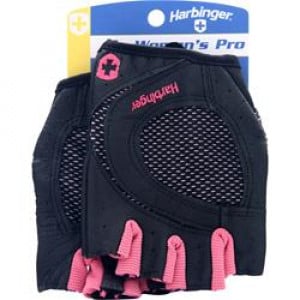 Harbinger Women's Pro Glove Wash and Dry Black/Pink (S) - 2 glove