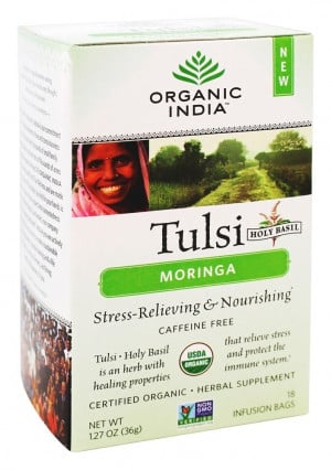 Organic India Tulsi Holy Basil Tea Moringa 18 pckts