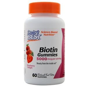 Doctor's Best Doctor's Best Biotin Gummies Strawberry Delight 60 gummy