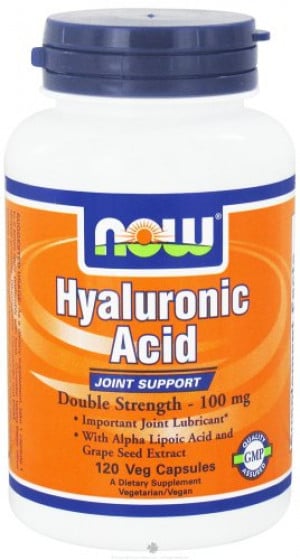 Now Hyaluronic Acid - Double Strength (100mg) 120 vcaps