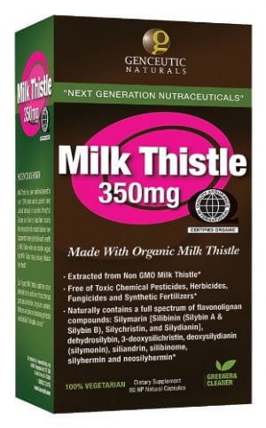 Genceutic Naturals Milk Thistle (350mg) 60 caps