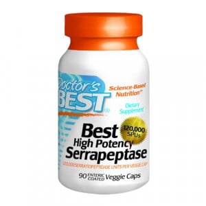 Doctor's Best Best High Potency Serrapeptase (120,000 Units) 90 vcaps