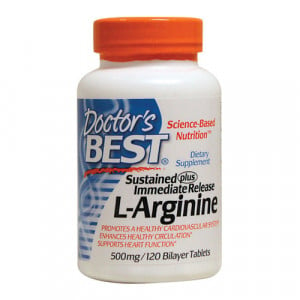 Doctor's Best Sustained Plus Immediate Release L-Arginine 120 tabs