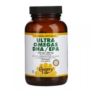 Country Life Ultra Omegas DHA/EPA 500mg/200mg 120 sgels