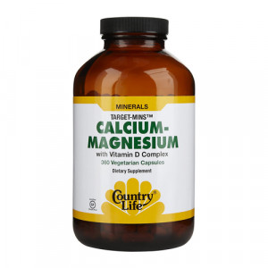 Country Life Target-Mins - Calcium-Magnesium with Vitamin D 360 vcaps