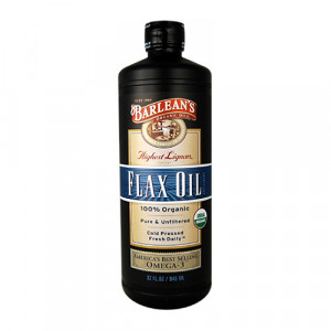 Barlean's Highest Lignan Flax Oil Liquid - 100% Organic 32 fl.oz