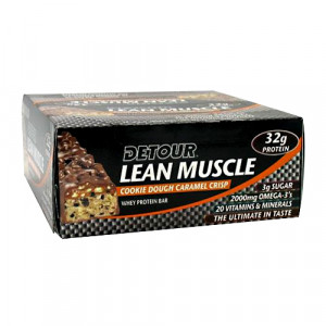Forward Foods Detour Lean Muscle Bar CookieDough Caramel Crisp 12 bar