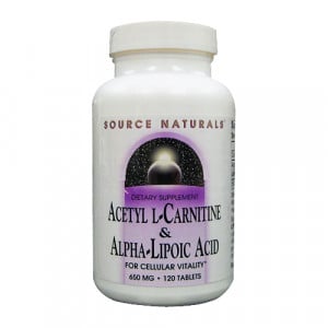 Source Naturals Acetyl L-Carnitine & Alpha-Lipoic Acid (650mg) 120 tabs