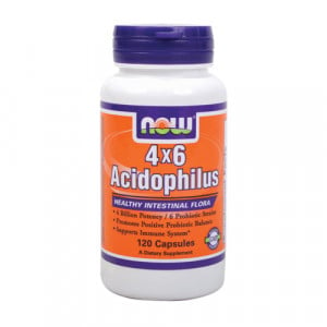 NOW 4 x 6 Acidophilus 120 caps