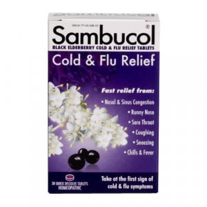Health Care Brands Sambucol Cold & Flu Relief - 30 tabs