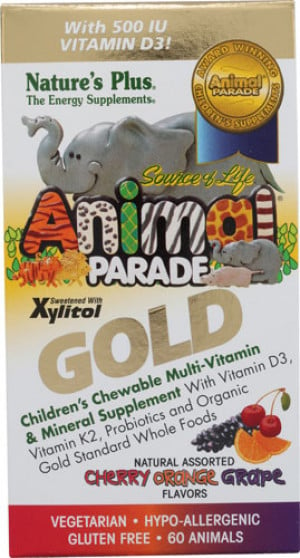 Animal Parade Gold - Children's Chewable Multi-Vitamin and Mineral Supplement Assorted Flavors 60 tabs