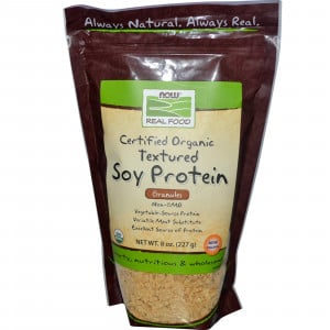 Now Soy Protein - Certified Organic Textured Granules 8 oz