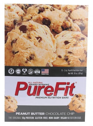 PureFit Nutrition Bar Peanut Butter Chocolate Chip - 15 bars