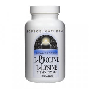 Source Naturals  L-Proline L-Lysine (275mg/275mg) 120 tabs