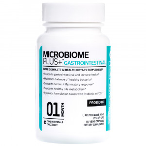 Microbiome Plus+ Premium Digestive Formula - 18 Plant Based Enzymes 60 Veggie Caps